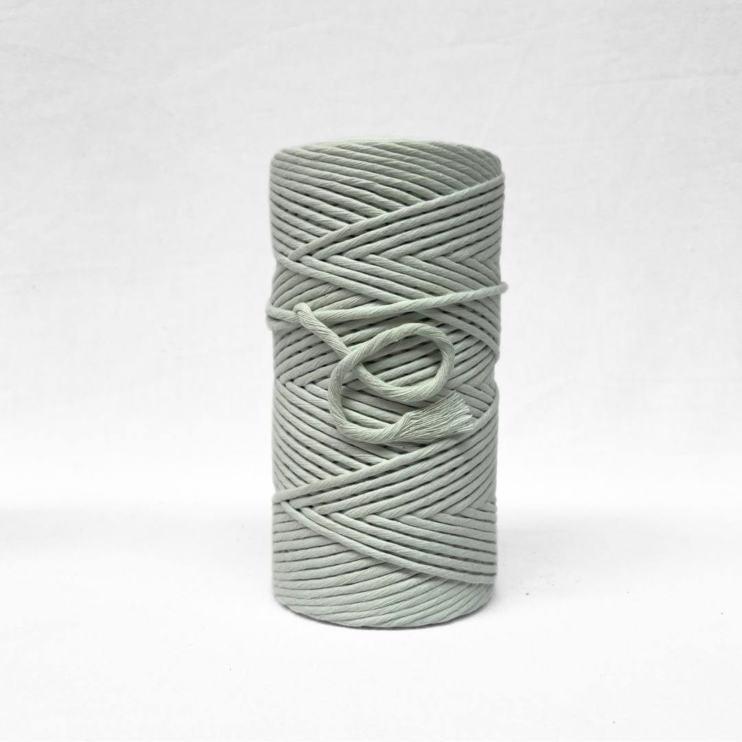 muted green 5mm string on white background