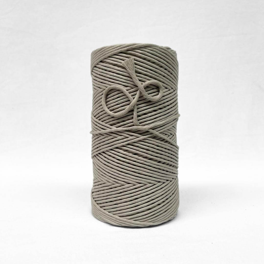 3mm latte brown string on white back ground