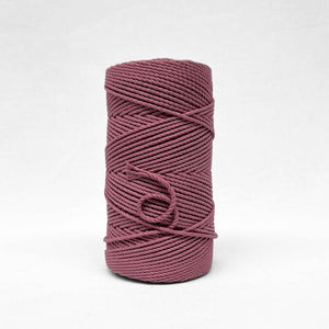 4mm deep pink rope for  and diy craft on white background