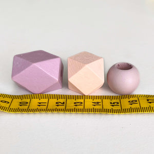 Long Rectangle | Colour Wooden Beads