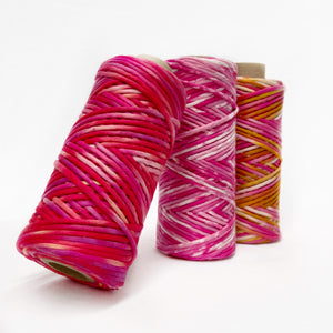 Hand Painted Macrame String // Pink Sunset