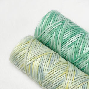 Hand Painted Macrame String // Pine Lime