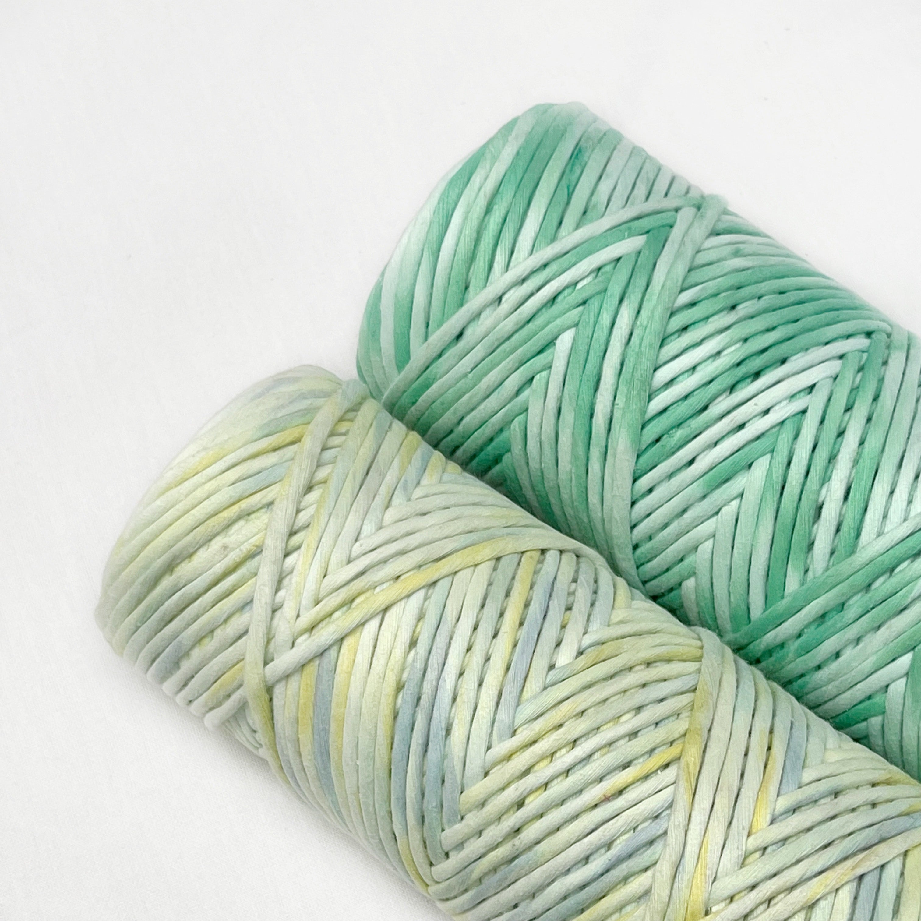 Hand Painted Macrame String // Pine Lime