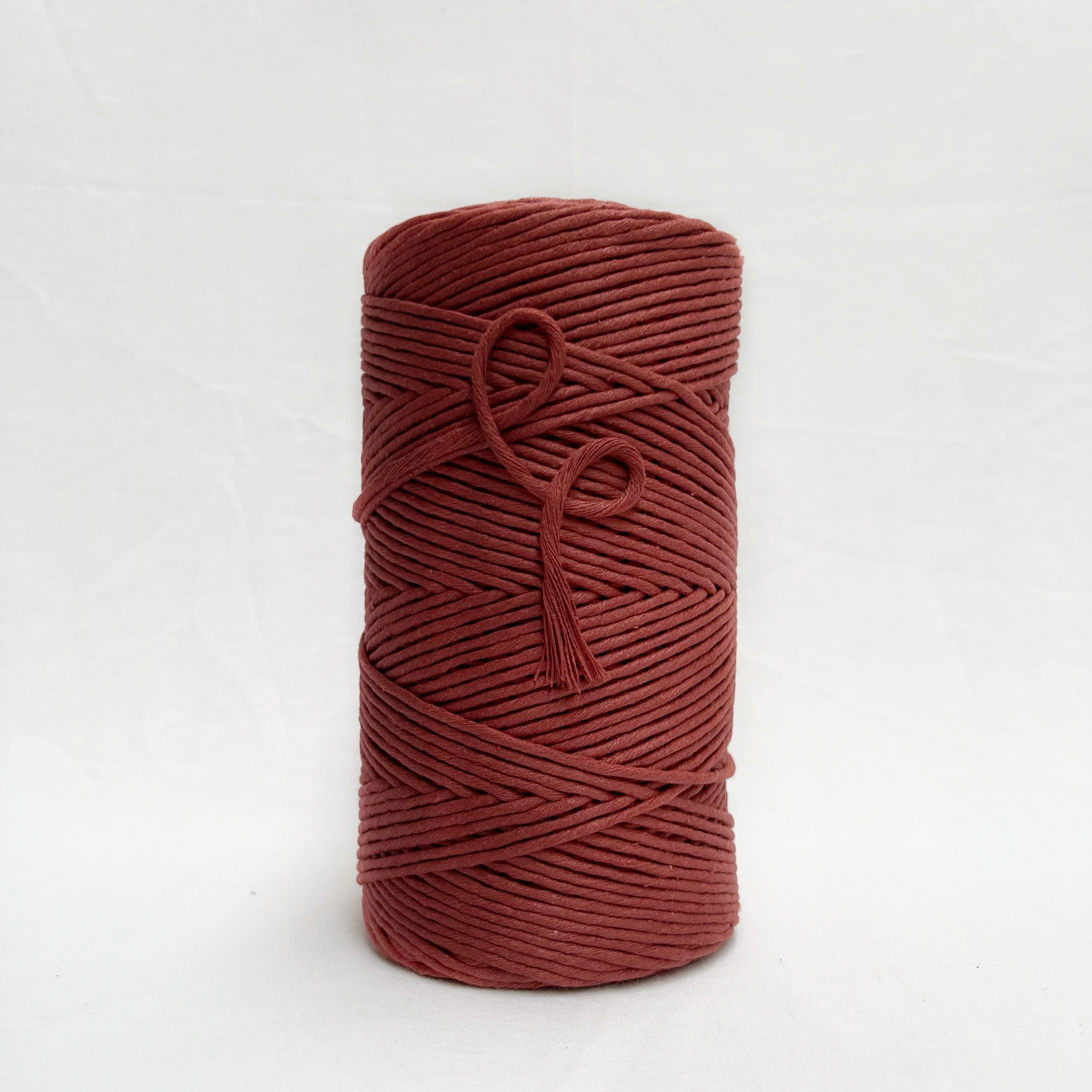 mary maker studio 1kg 5mm recycled cotton macrame string in spicy apple butter red colour buy online for macrame workshops beginners and advanced artists