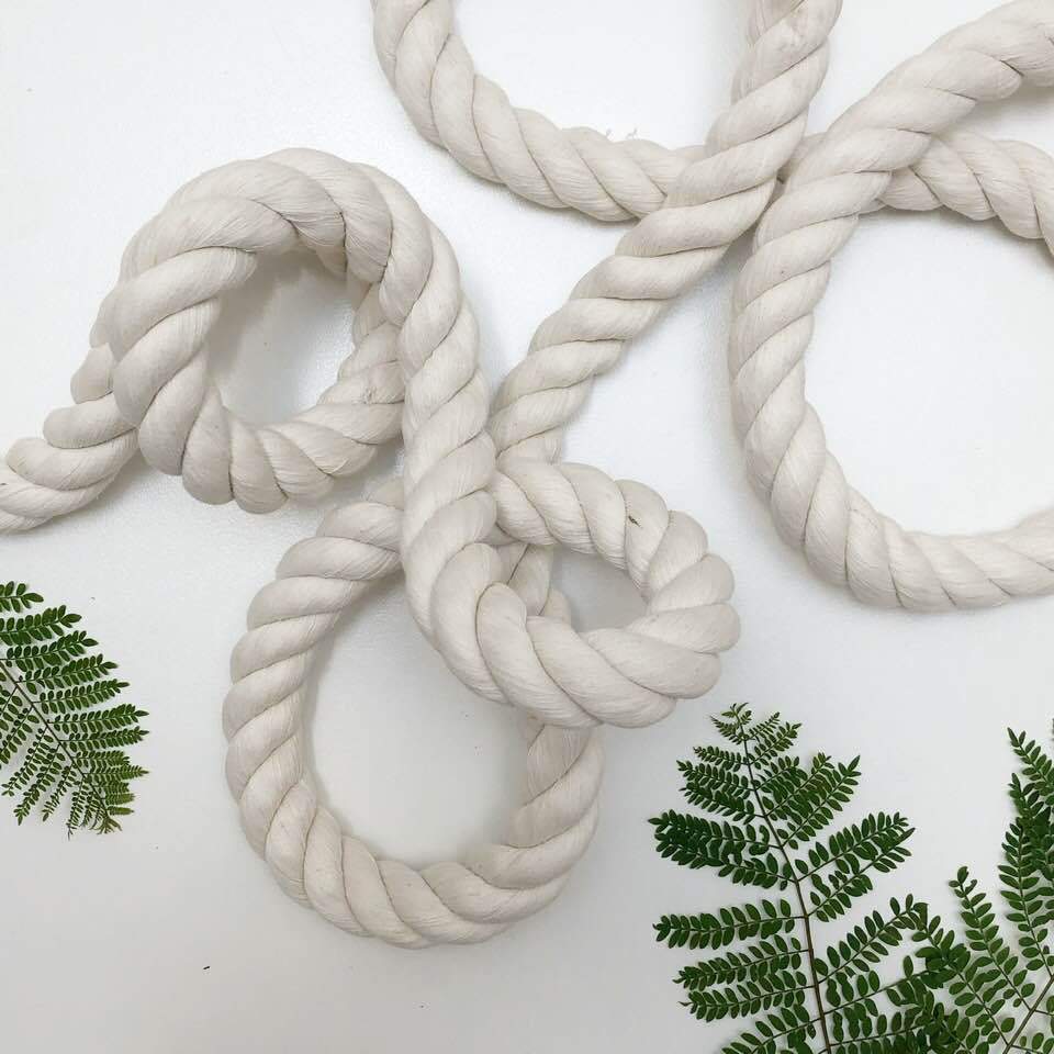 Mary Maker Studio 3Ply Twisted Rope 12, 16 & 20mm - Macrame Rope macrame cotton macrame rope macrame workshop macrame patterns macrame