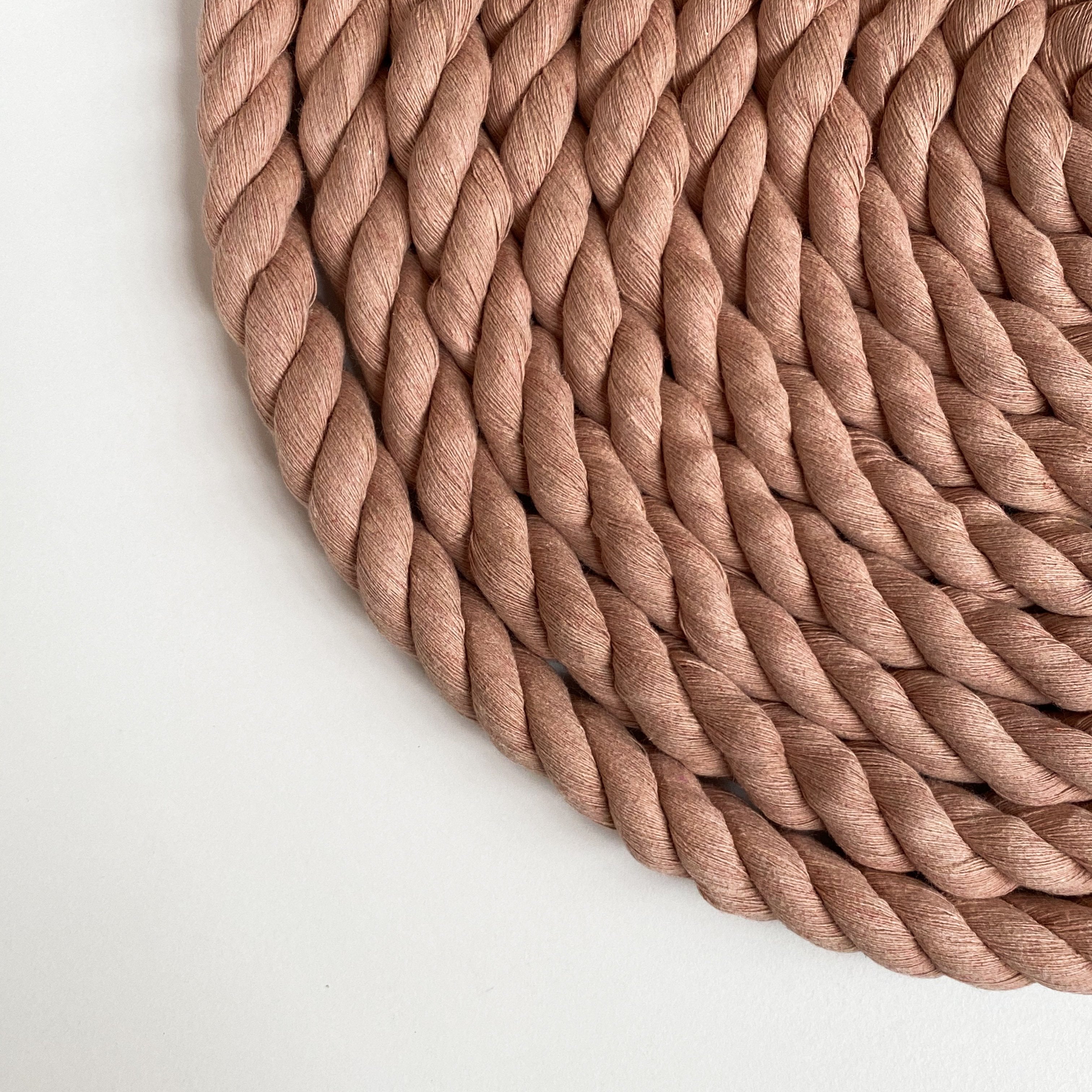 Mary Maker Studio 3Ply Twisted Rope Antique Peach 1m 15mm Coloured Macrame Rope macrame cotton macrame rope macrame workshop macrame patterns macrame