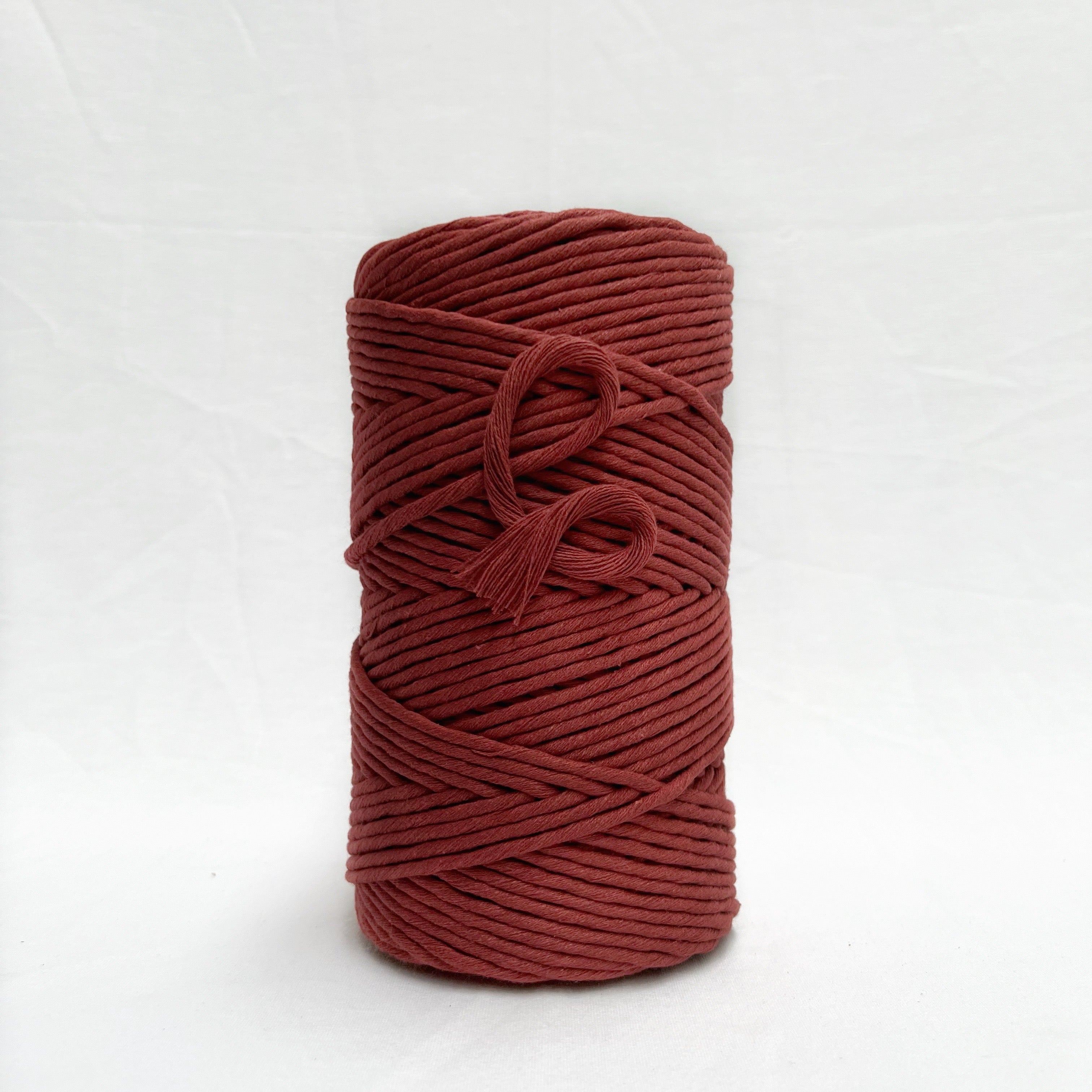mary maker studio 1kg 5mm recycled cotton macrame string in spicy apple butter red colour buy online for macrame workshops beginners and advanced artists