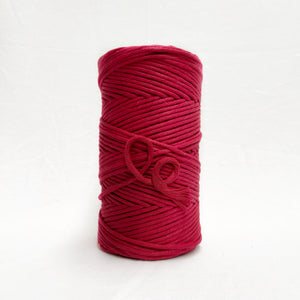 mary maker studio 1kg 5mm recycled cotton macrame string in vibrant chilli red colour buy online for macrame workshops beginners and advanced artists