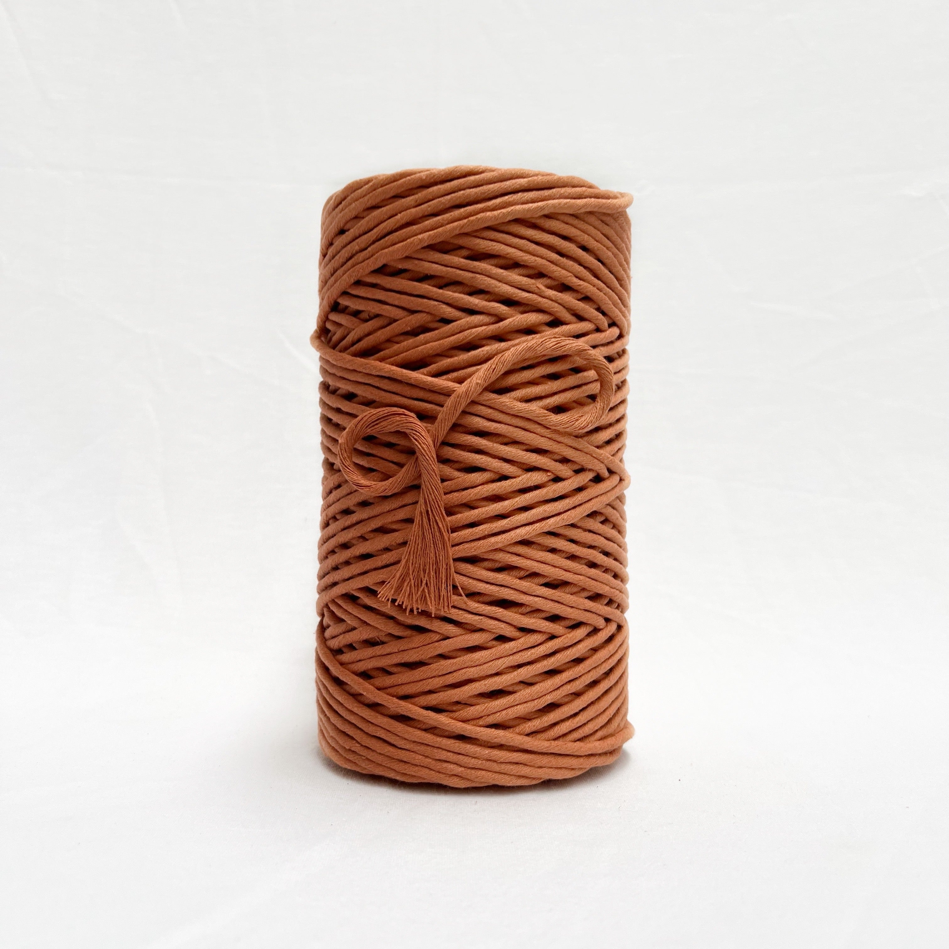 mary maker studio 1kg 5mm recycled cotton macrame string in warm rust maple colour buy online for macrame workshops beginners and advanced artists