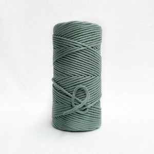 mary maker studio 1kg 5mm recycled cotton macrame string in dusty winter green colour buy online for macrame workshops beginners and advanced artists