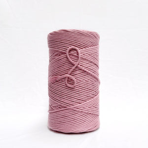 mary maker studio 1kg 5mm recycled cotton macrame string in vintage pink colour suitable for macrame workshops beginners and advanced artists