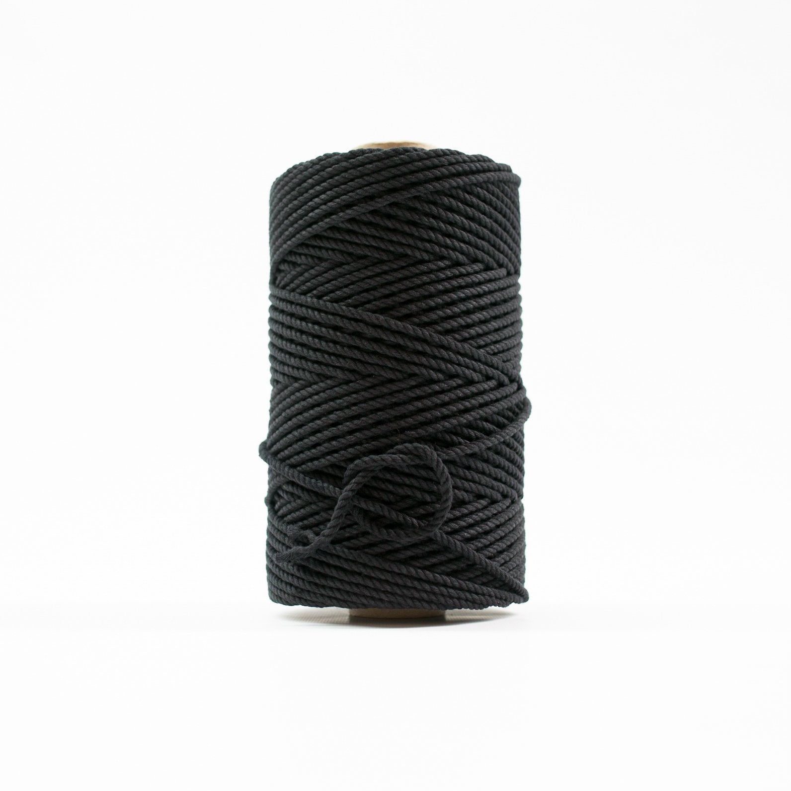 Mary Maker Studio Luxe Colour Cotton 4mm 1KG Recycled Luxe Macrame Rope // Black macrame cotton macrame rope macrame workshop macrame patterns macrame
