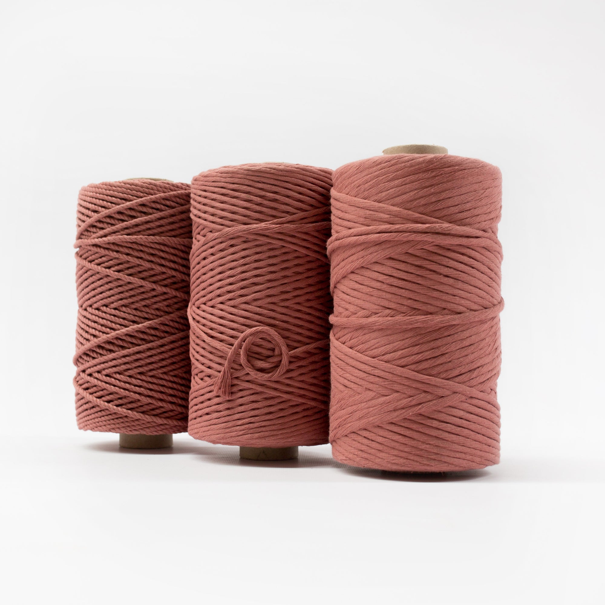 Mary Maker Studio Luxe Colour Cotton 4mm 1KG Recycled Luxe Macrame Rope // Rose Tea macrame cotton macrame rope macrame workshop macrame patterns macrame