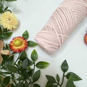 Mary Maker Studio Luxe Colour Cotton Ballet Pink 3mm Minis - Luxe Cotton String (50 Colours) macrame cotton macrame rope macrame workshop macrame patterns macrame