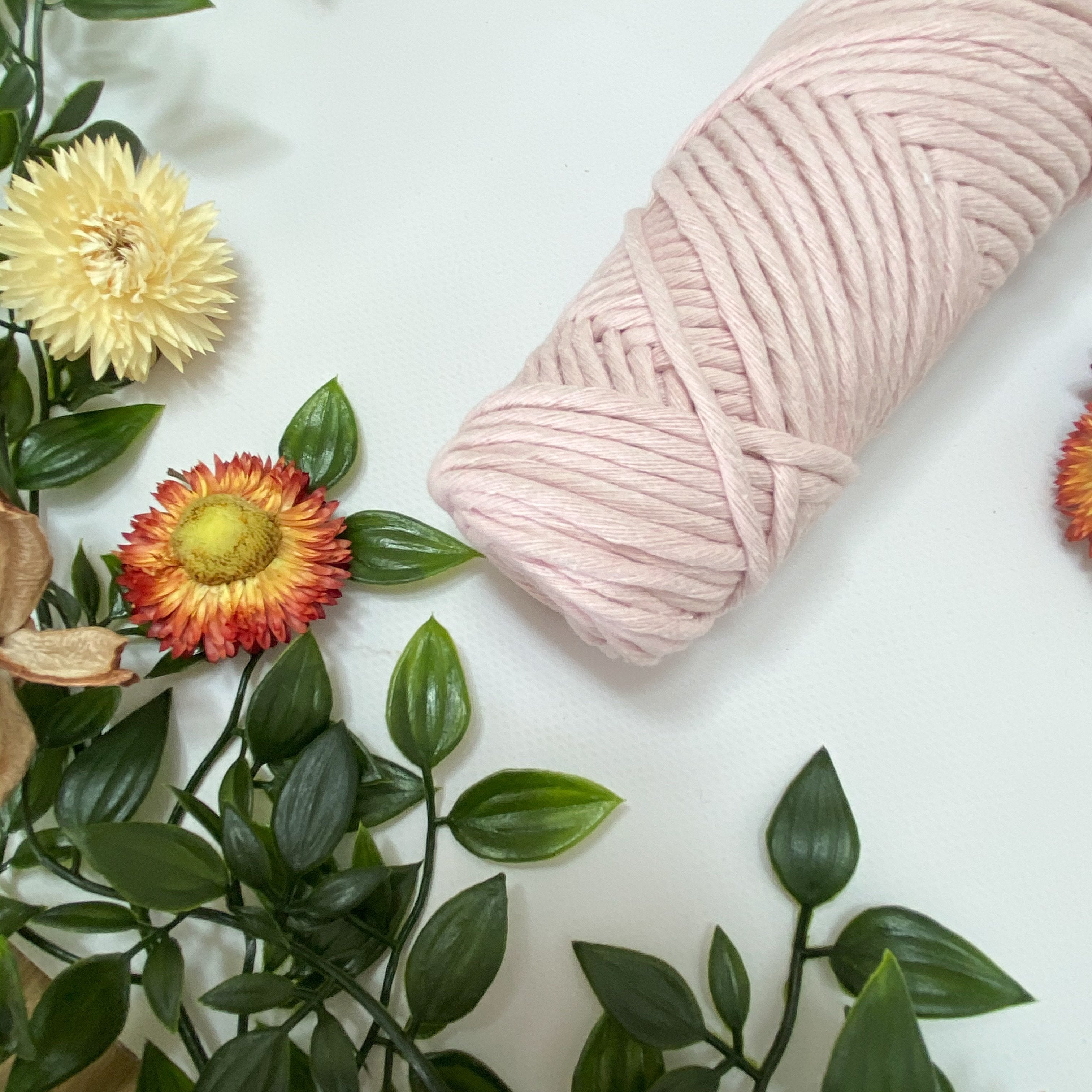 Mary Maker Studio Luxe Colour Cotton Ballet Pink 3mm Minis - Luxe Cotton String (50 Colours) macrame cotton macrame rope macrame workshop macrame patterns macrame