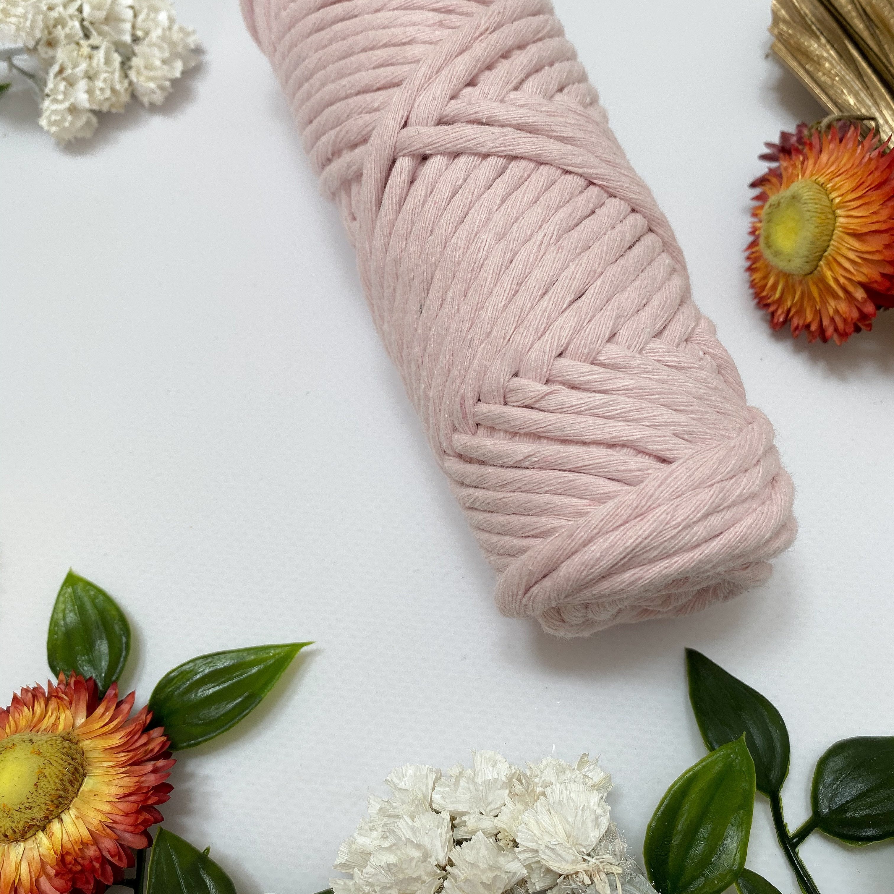 Mary Maker Studio Luxe Colour Cotton Ballet Pink 5mm Minis - Luxe Cotton String (50 Colours) macrame cotton macrame rope macrame workshop macrame patterns macrame
