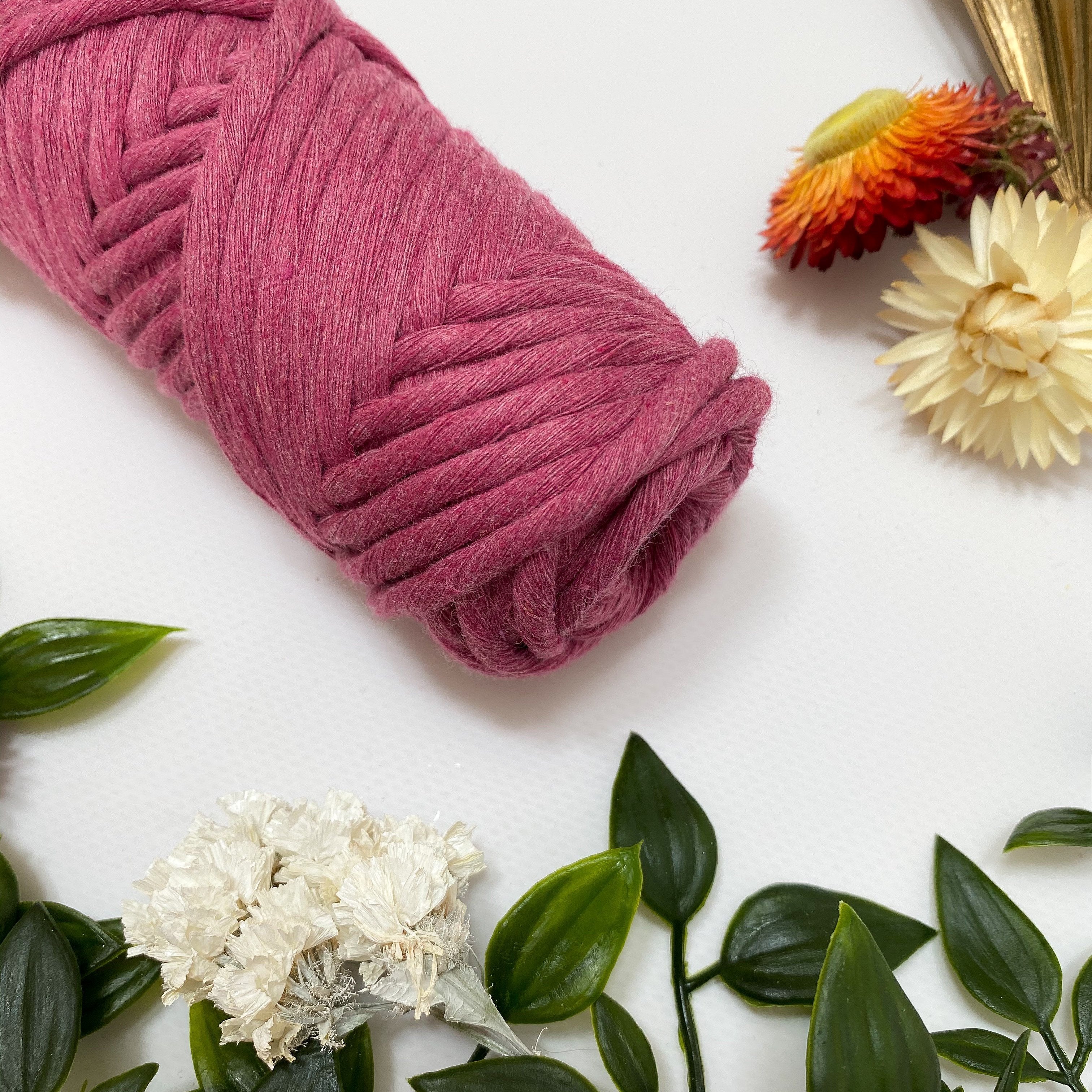 Mary Maker Studio Luxe Colour Cotton Berry 5mm Minis - Luxe Cotton String (50 Colours) macrame cotton macrame rope macrame workshop macrame patterns macrame