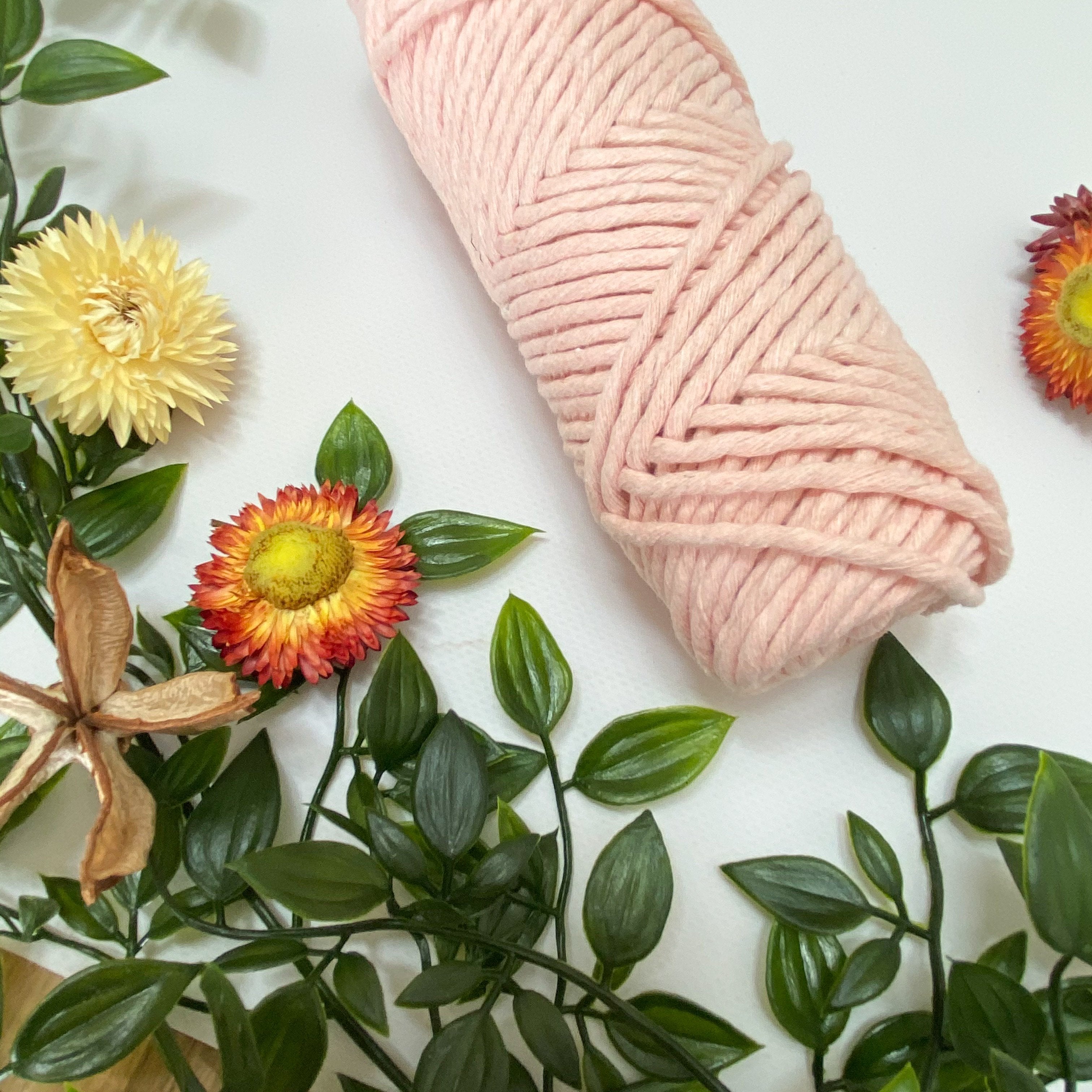 Mary Maker Studio Luxe Colour Cotton Blush 3mm Minis - Luxe Cotton String (50 Colours) macrame cotton macrame rope macrame workshop macrame patterns macrame