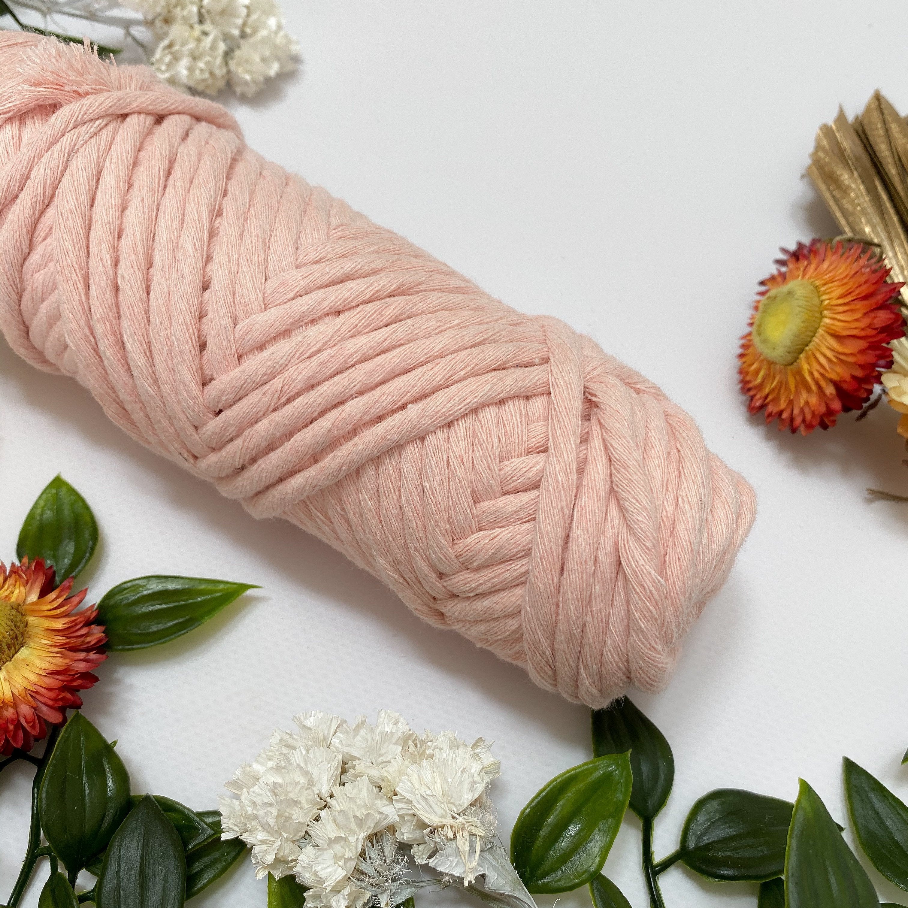 Mary Maker Studio Luxe Colour Cotton Blush 5mm Minis - Luxe Cotton String (50 Colours) macrame cotton macrame rope macrame workshop macrame patterns macrame