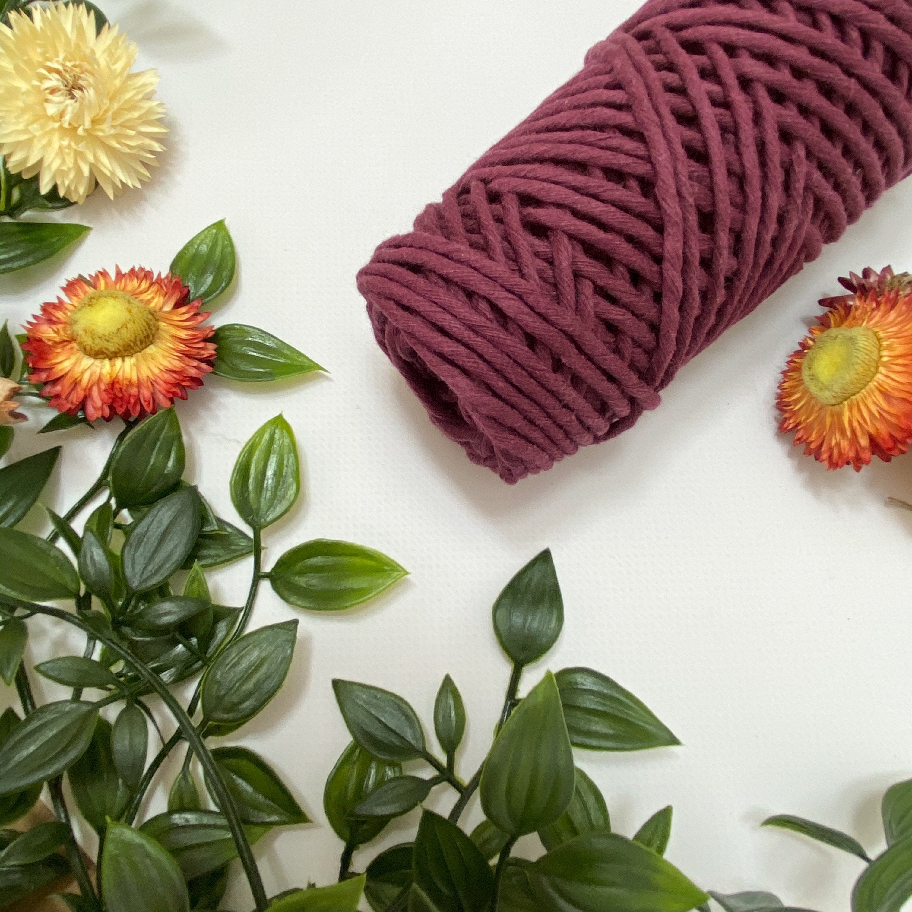 Mary Maker Studio Luxe Colour Cotton Boysenberry 3mm Minis - Luxe Cotton String (50 Colours) macrame cotton macrame rope macrame workshop macrame patterns macrame