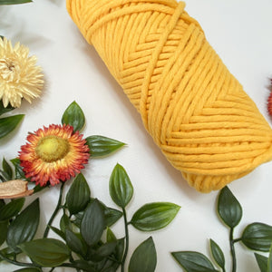 Mary Maker Studio Luxe Colour Cotton Buttercup 3mm Minis - Luxe Cotton String (50 Colours) macrame cotton macrame rope macrame workshop macrame patterns macrame