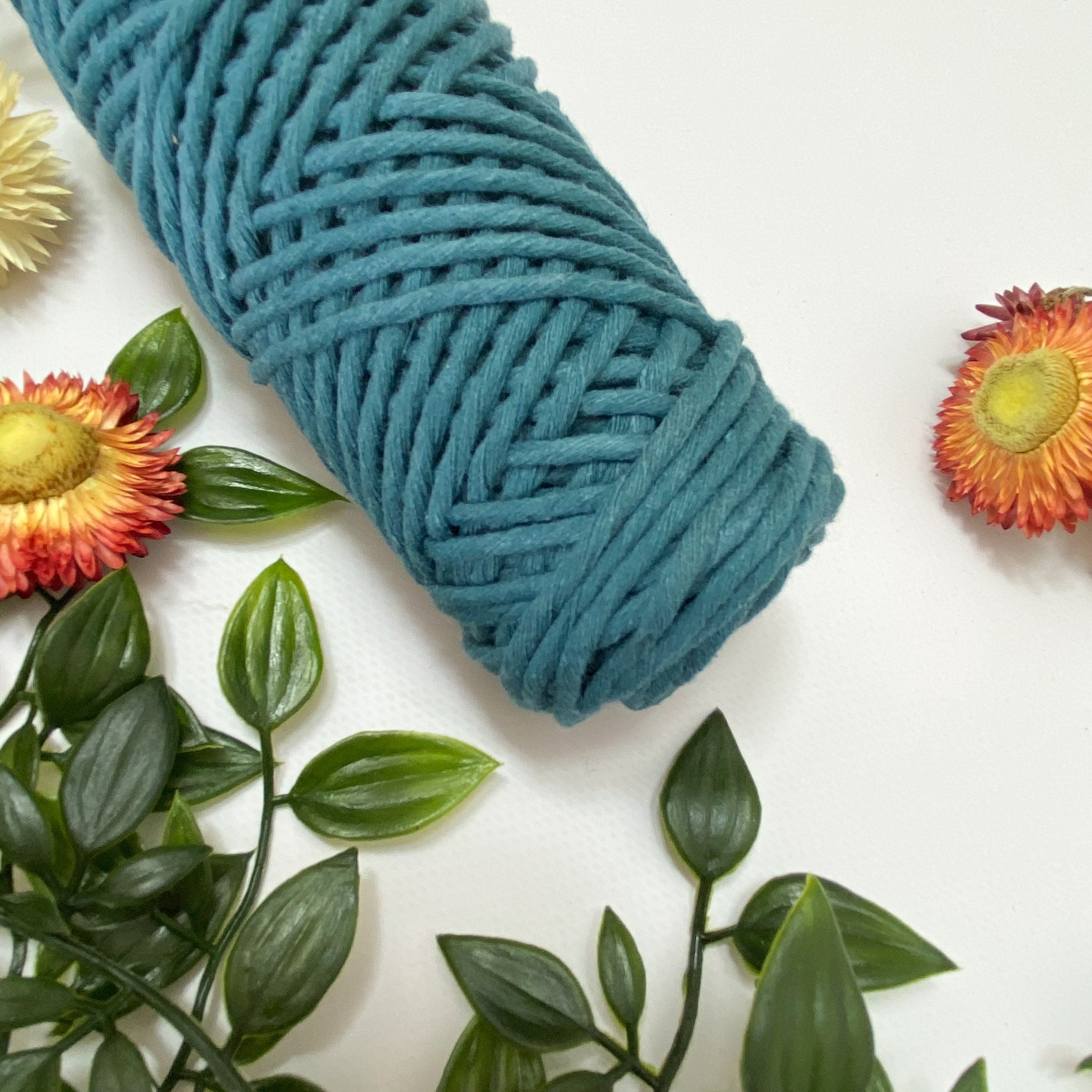Mary Maker Studio Luxe Colour Cotton Deep Sea 3mm Minis - Luxe Cotton String (50 Colours) macrame cotton macrame rope macrame workshop macrame patterns macrame