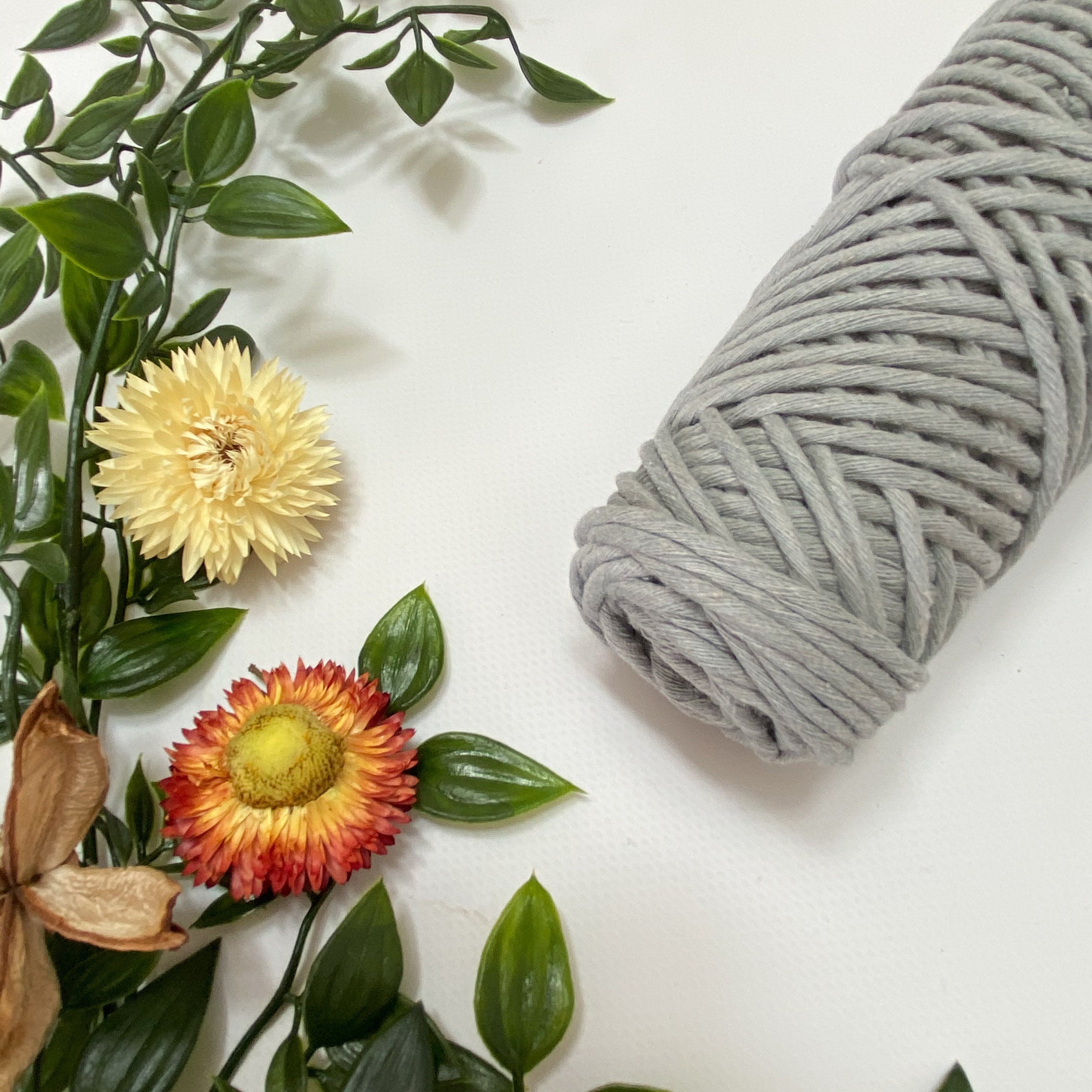 Mary Maker Studio Luxe Colour Cotton Dove 3mm Minis - Luxe Cotton String (50 Colours) macrame cotton macrame rope macrame workshop macrame patterns macrame
