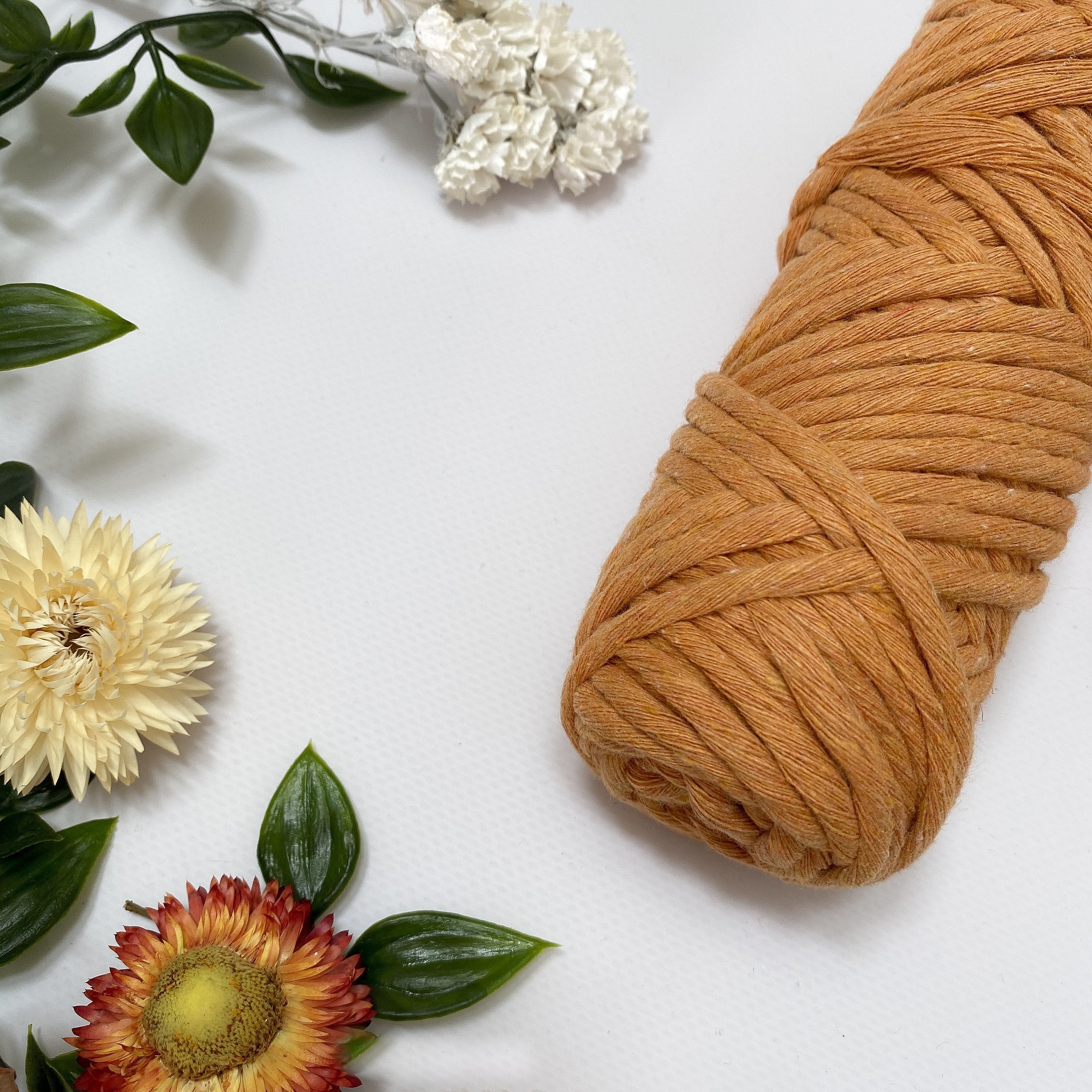 Mary Maker Studio Luxe Colour Cotton Dusty Mustard 5mm Minis - Luxe Cotton String (50 Colours) macrame cotton macrame rope macrame workshop macrame patterns macrame