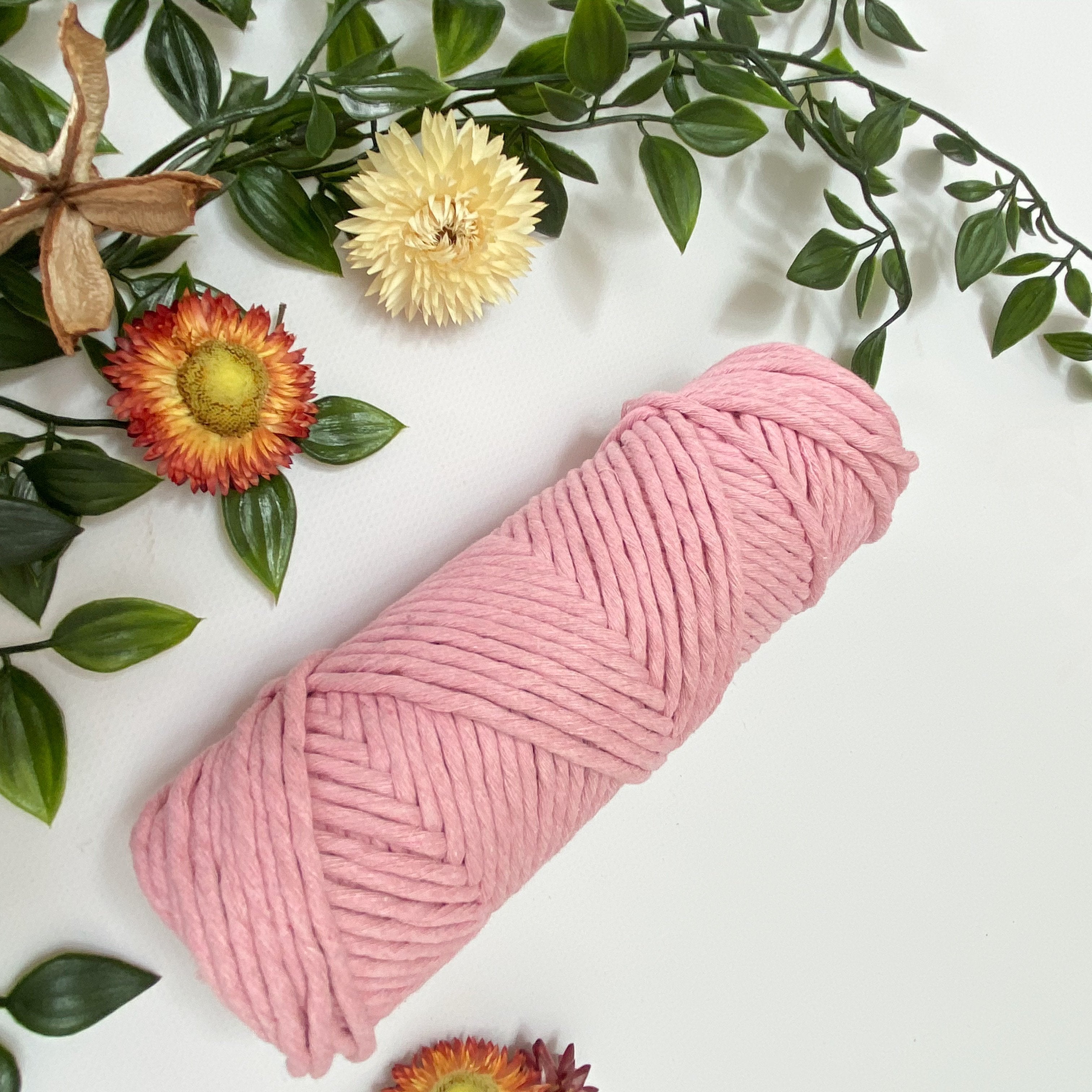 Mary Maker Studio Luxe Colour Cotton Flamingo 3mm Minis - Luxe Cotton String (50 Colours) macrame cotton macrame rope macrame workshop macrame patterns macrame
