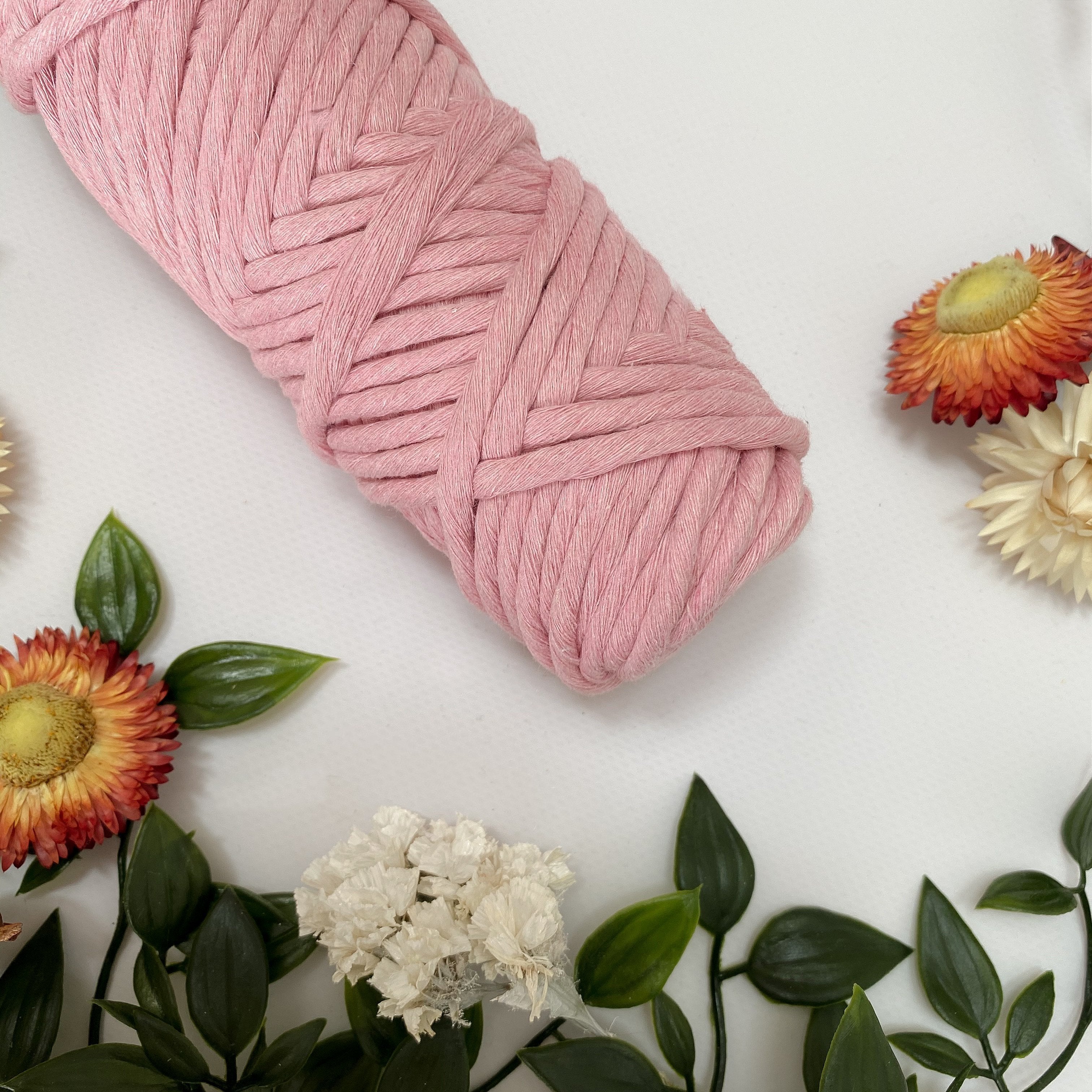 Mary Maker Studio Luxe Colour Cotton Flamingo 5mm Minis - Luxe Cotton String (50 Colours) macrame cotton macrame rope macrame workshop macrame patterns macrame