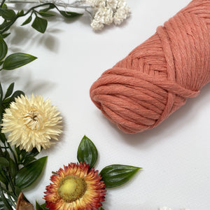 Mary Maker Studio Luxe Colour Cotton Guava 5mm Minis - Luxe Cotton String (50 Colours) macrame cotton macrame rope macrame workshop macrame patterns macrame