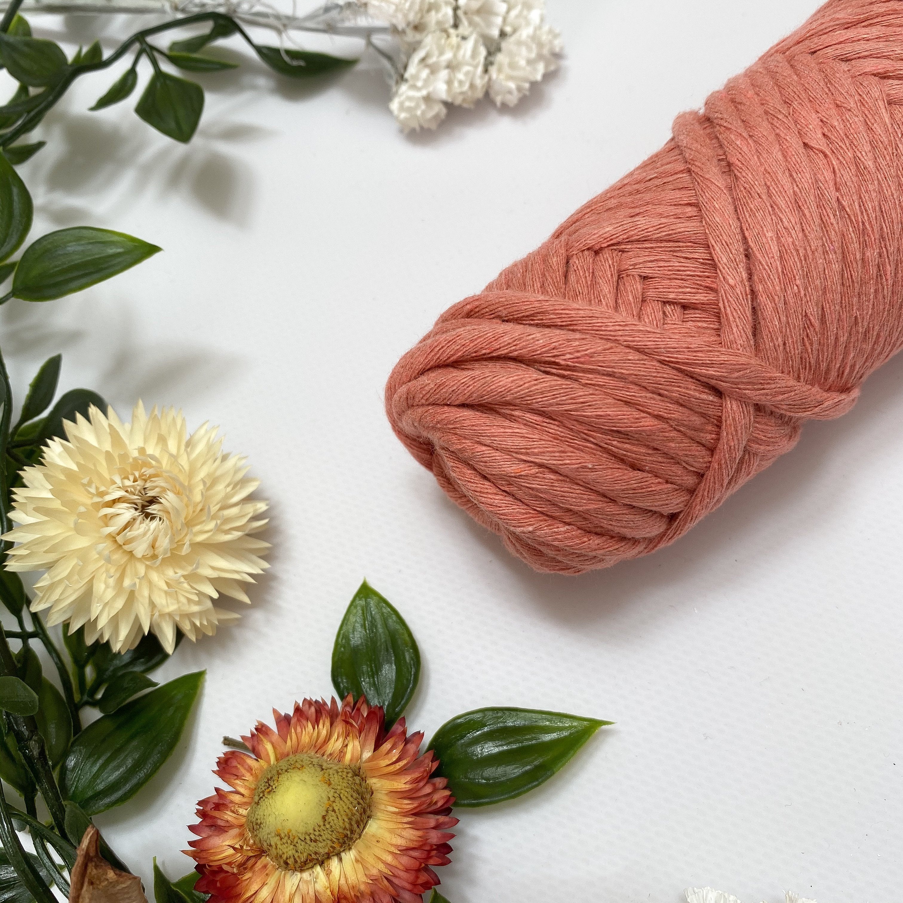 Mary Maker Studio Luxe Colour Cotton Guava 5mm Minis - Luxe Cotton String (50 Colours) macrame cotton macrame rope macrame workshop macrame patterns macrame