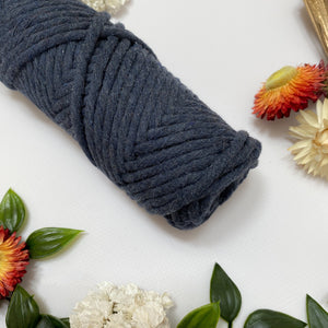 Mary Maker Studio Luxe Colour Cotton Indigo 5mm Minis - Luxe Cotton String (50 Colours) macrame cotton macrame rope macrame workshop macrame patterns macrame