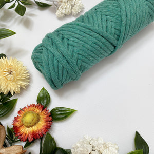Mary Maker Studio Luxe Colour Cotton Jewel Green 5mm Minis - Luxe Cotton String (50 Colours) macrame cotton macrame rope macrame workshop macrame patterns macrame