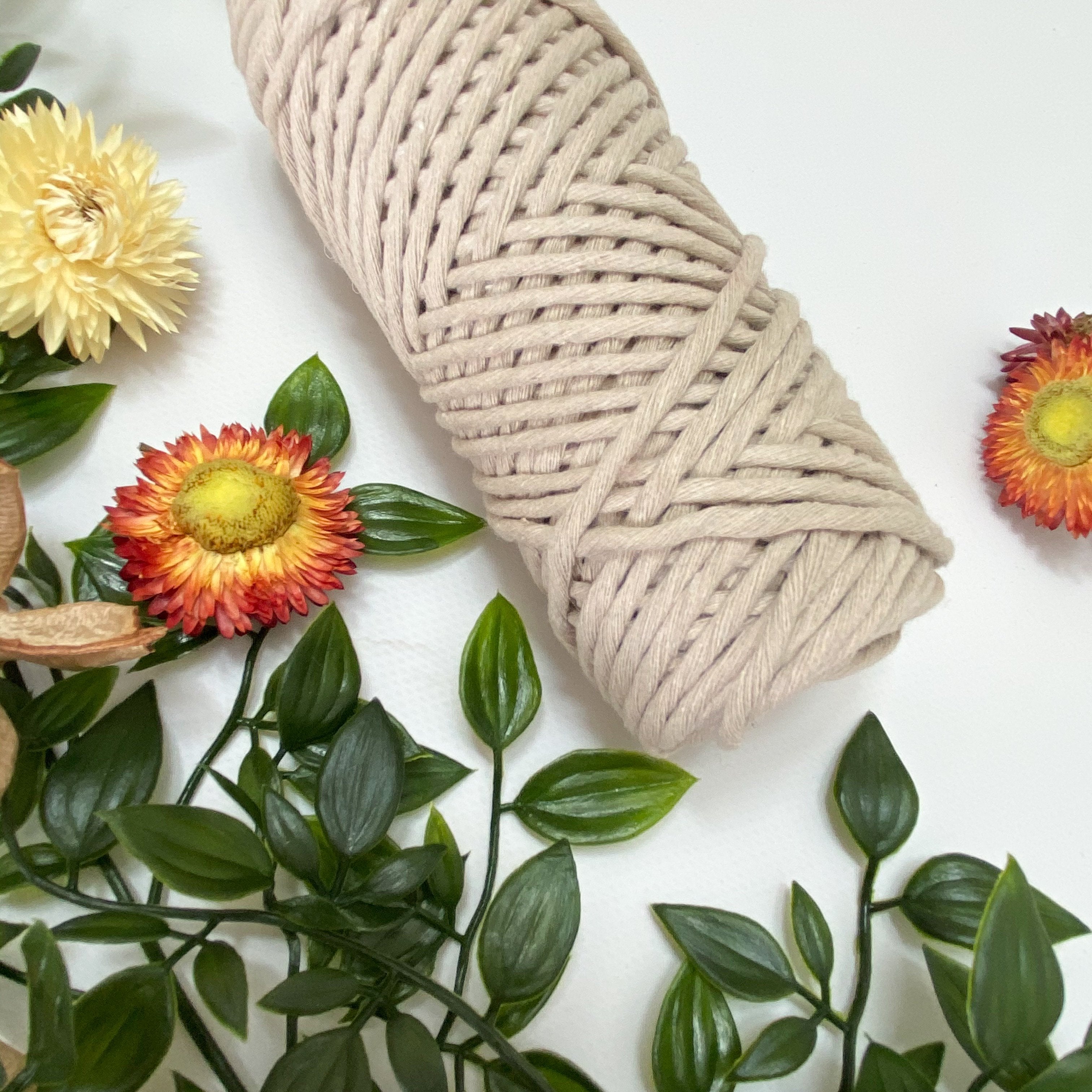 Mary Maker Studio Luxe Colour Cotton Latte 3mm Minis - Luxe Cotton String (50 Colours) macrame cotton macrame rope macrame workshop macrame patterns macrame