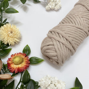 Mary Maker Studio Luxe Colour Cotton Latte 5mm Minis - Luxe Cotton String (50 Colours) macrame cotton macrame rope macrame workshop macrame patterns macrame