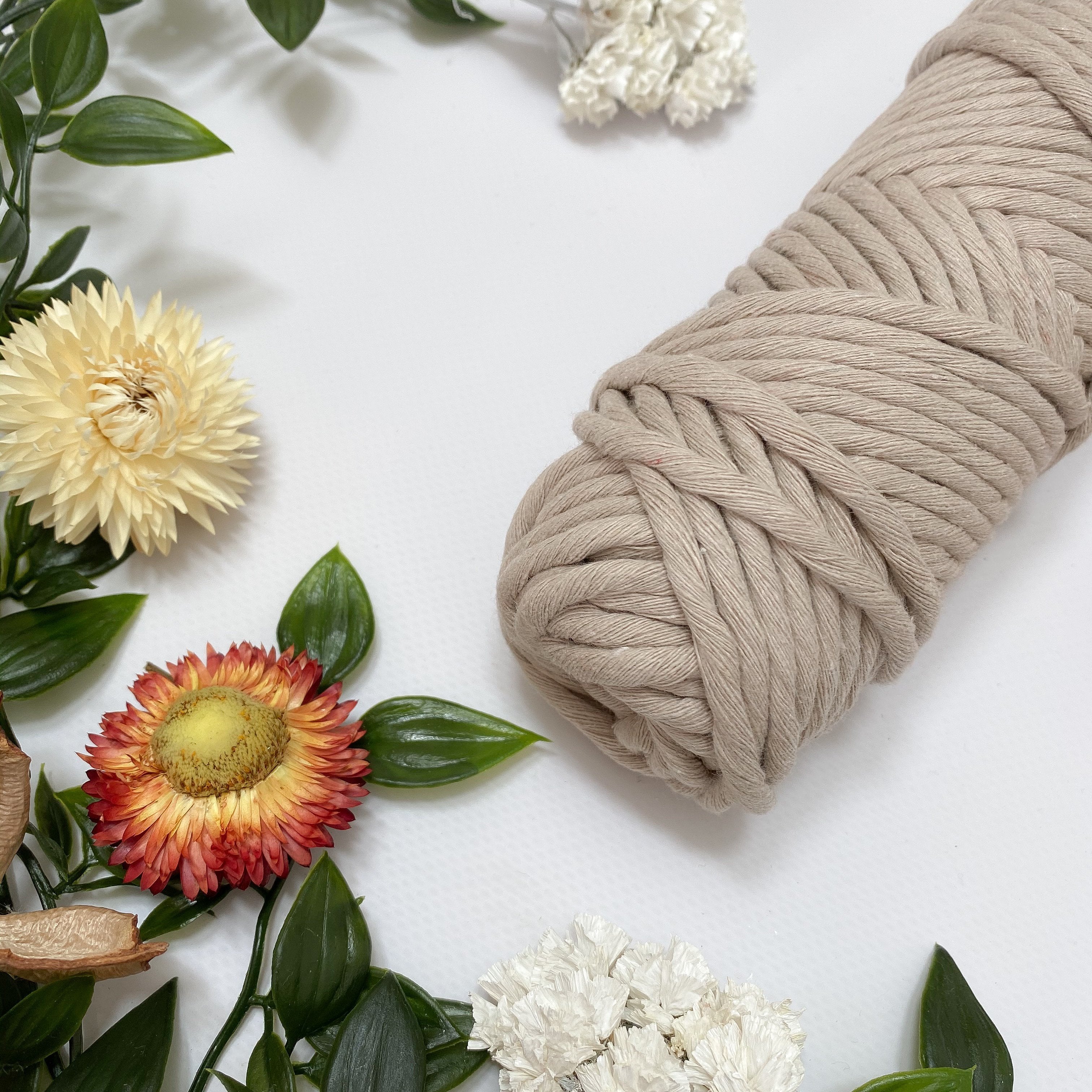 Mary Maker Studio Luxe Colour Cotton Latte 5mm Minis - Luxe Cotton String (50 Colours) macrame cotton macrame rope macrame workshop macrame patterns macrame
