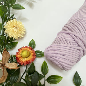 Mary Maker Studio Luxe Colour Cotton Lilac 3mm Minis - Luxe Cotton String (50 Colours) macrame cotton macrame rope macrame workshop macrame patterns macrame