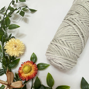 Mary Maker Studio Luxe Colour Cotton Mist Grey 3mm Minis - Luxe Cotton String (50 Colours) macrame cotton macrame rope macrame workshop macrame patterns macrame