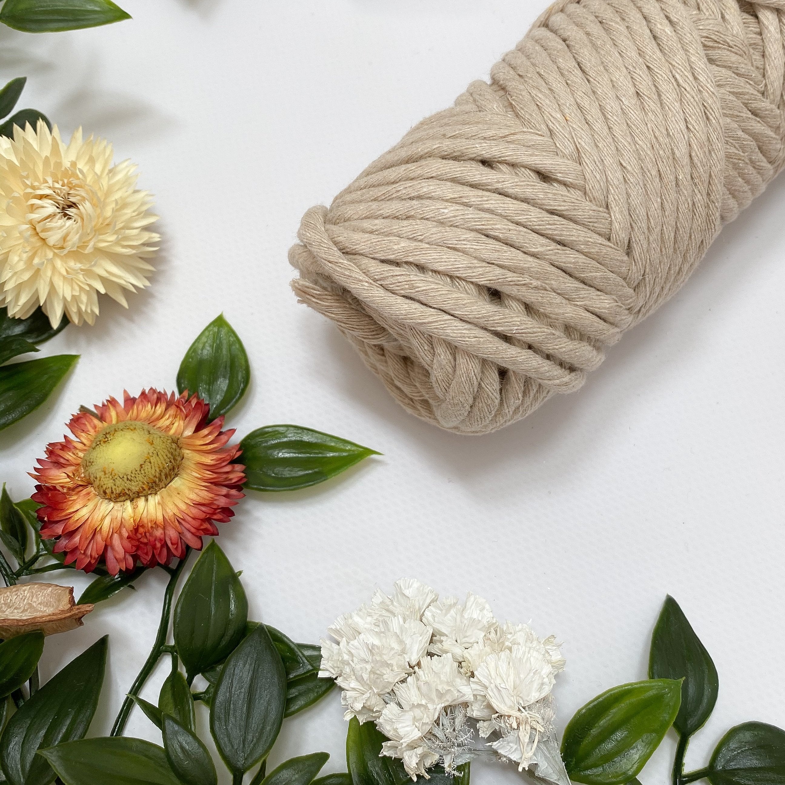 Mary Maker Studio Luxe Colour Cotton Nude 5mm Minis - Luxe Cotton String (50 Colours) macrame cotton macrame rope macrame workshop macrame patterns macrame