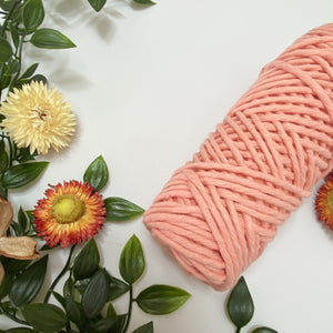 Mary Maker Studio Luxe Colour Cotton Peony 3mm Minis - Luxe Cotton String (50 Colours) macrame cotton macrame rope macrame workshop macrame patterns macrame