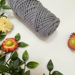 Mary Maker Studio Luxe Colour Cotton Pewter 3mm Minis - Luxe Cotton String (50 Colours) macrame cotton macrame rope macrame workshop macrame patterns macrame