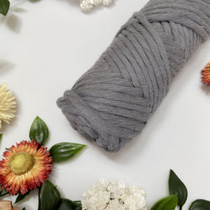 Mary Maker Studio Luxe Colour Cotton Pewter 5mm Minis - Luxe Cotton String (50 Colours) macrame cotton macrame rope macrame workshop macrame patterns macrame