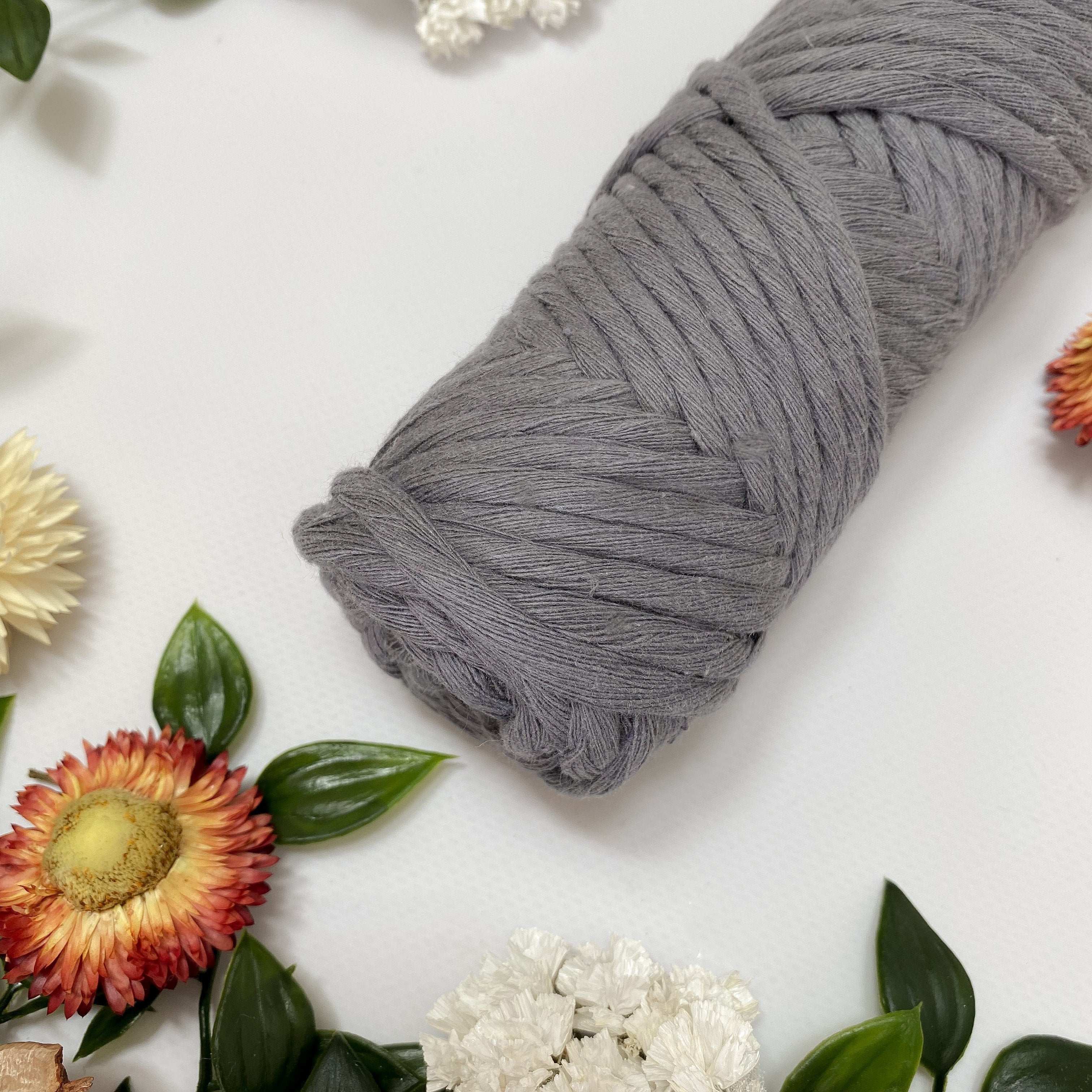Mary Maker Studio Luxe Colour Cotton Pewter 5mm Minis - Luxe Cotton String (50 Colours) macrame cotton macrame rope macrame workshop macrame patterns macrame