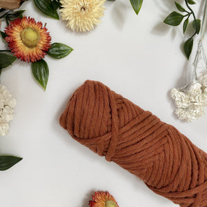 Mary Maker Studio Luxe Colour Cotton Rust 5mm Minis - Luxe Cotton String (50 Colours) macrame cotton macrame rope macrame workshop macrame patterns macrame