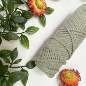 Mary Maker Studio Luxe Colour Cotton Sage 3mm Minis - Luxe Cotton String (50 Colours) macrame cotton macrame rope macrame workshop macrame patterns macrame