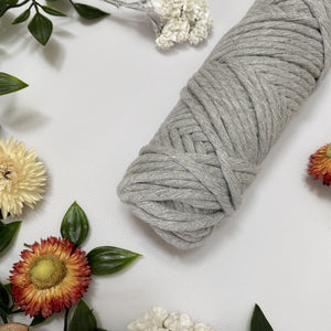 Mary Maker Studio Luxe Colour Cotton Stone Grey 5mm Minis - Luxe Cotton String (50 Colours) macrame cotton macrame rope macrame workshop macrame patterns macrame