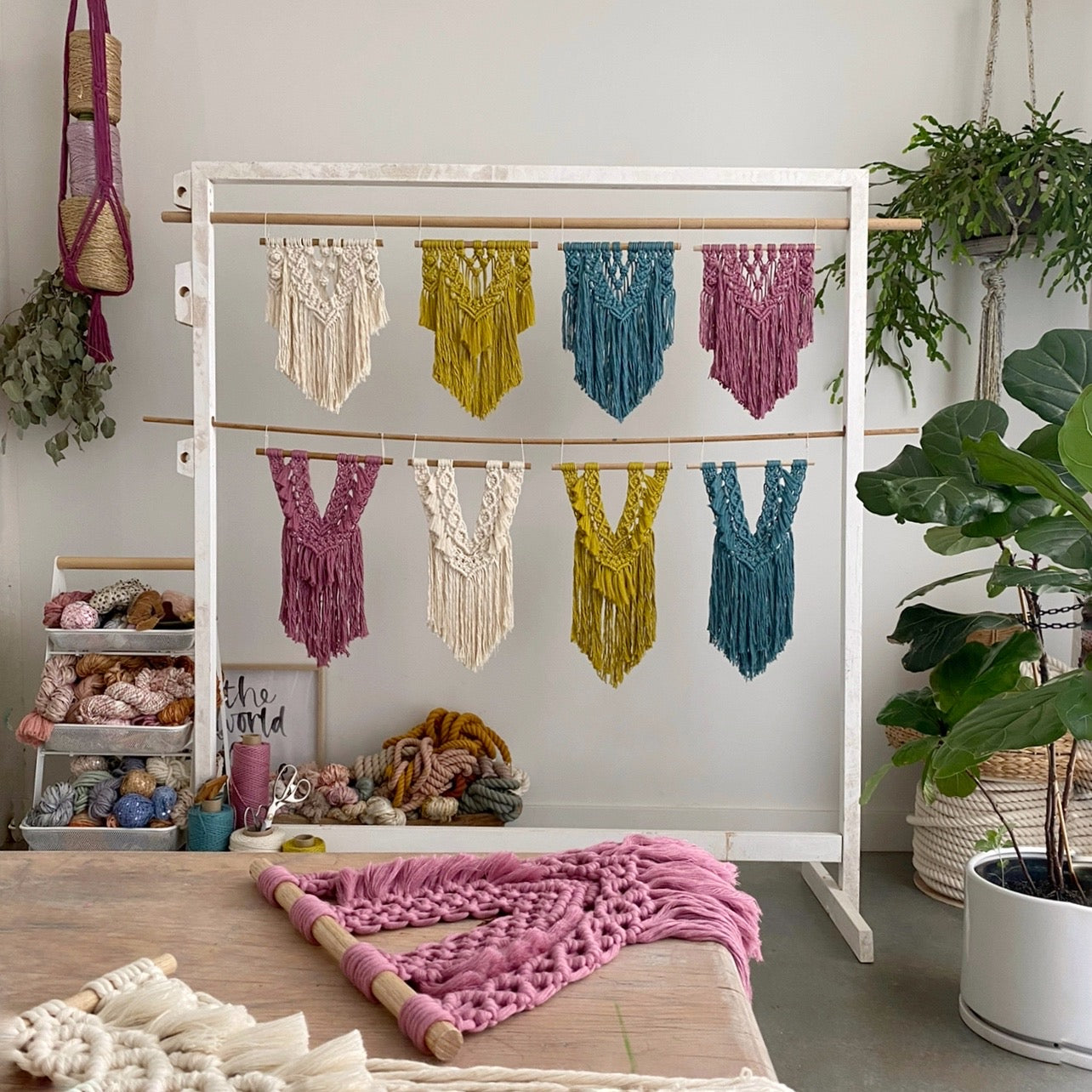 Mary Maker Studio Palm - Macrame Pattern & Supply Kit macrame cotton macrame rope macrame workshop macrame patterns macrame