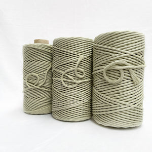 mary maker studio 1kg 5mm recycled cotton macrame string in soft green tea colour buy online for macrame workshops beginners and advanced artists