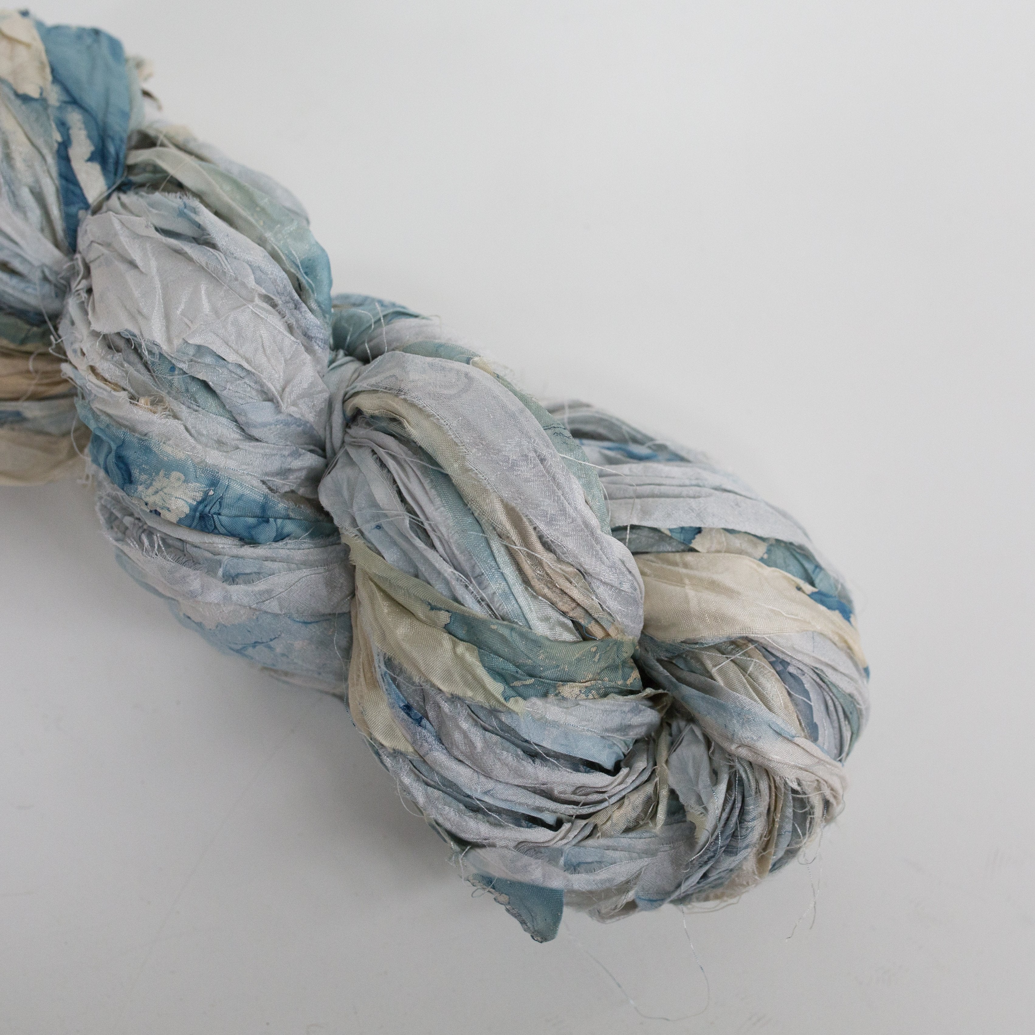 Mary Maker Studio ribbons Atlantic Marble Recycled Sari Silk Ribbon macrame cotton macrame rope macrame workshop macrame patterns macrame
